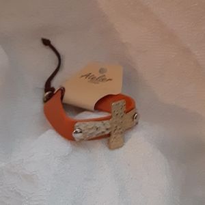 Atelier Village leather Cross Bracelet